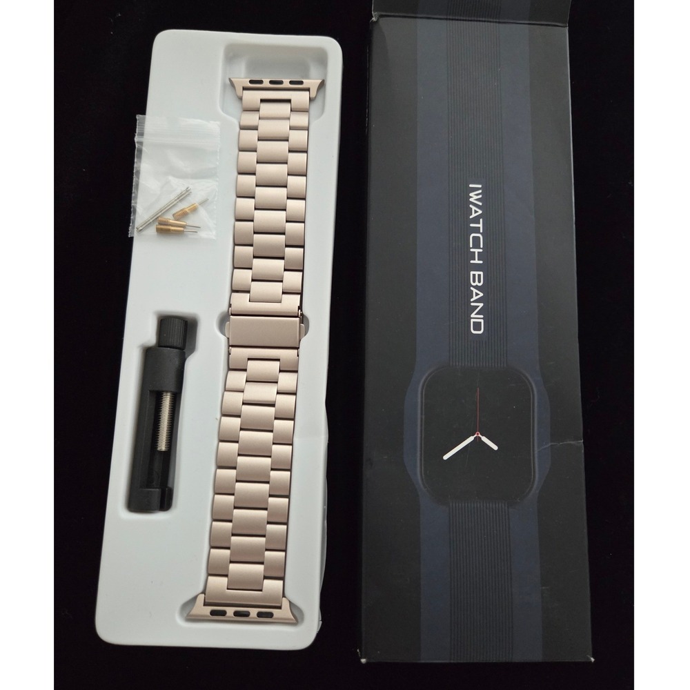 Rose Gold Stainless Steel Link Band for Apple Watch with Resizing Tool EPULY NIB